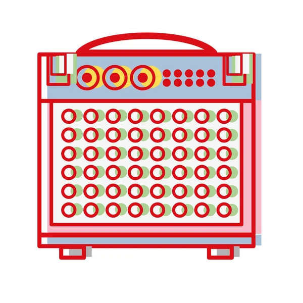 Elektronische Audio Konsole Zum Abspielen Von Musik Performer Vektor Illustration — Stockvektor