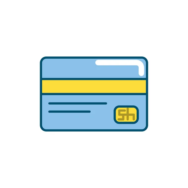 Zakelijke Creditcard Dingen Kopen Vectorillustratie — Stockvector