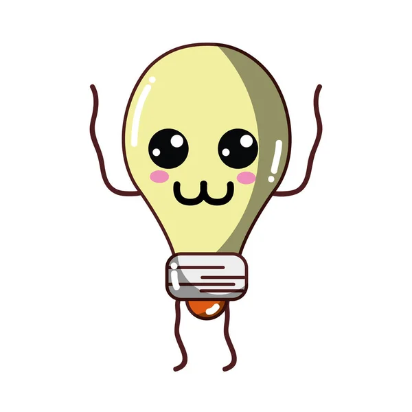 Kawaii Cute Tender Bulb Energy Vector Illustration — Stock Vector
