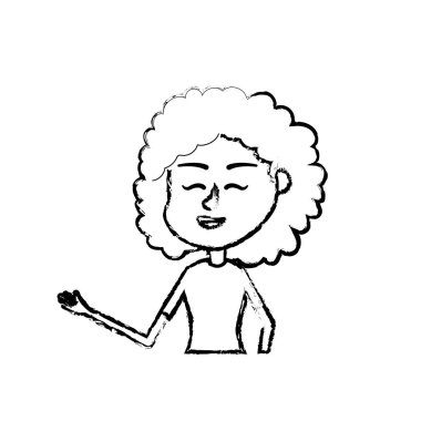 saç tasarım ve zarif bluz vektör çizim şekil kadınla