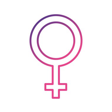 çizgi femele cinsiyet sembolü için özel bir olay vektör çizim