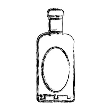 Şekil şarap şişe içki özel kutlama vektör çizim için