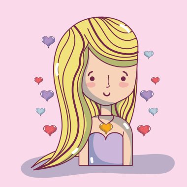 kadın sevgilisi ile saç modeli tasarlamak vektör