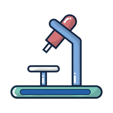 Biyoloji keşif vektör çizim için tıbbi mikroskop