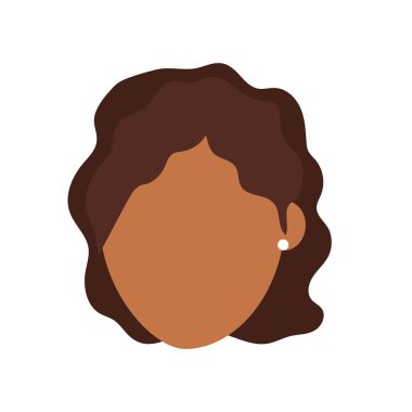 sosyal avatar kadın saç modeli tasarım vektör çizim ile