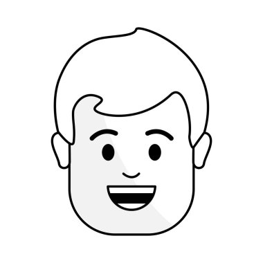 şekil insanlar, mutlu yüz adam simgesi, illüstrasyon tasarım vektör