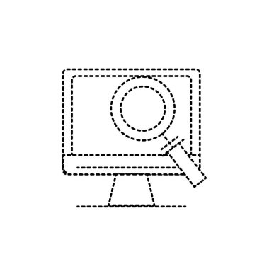 şekil bilgisayar teknoloji bilgileri Büyüteç vektör çizim ile noktalı