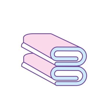 temiz havlu tasarım stili ve yerli ev işi vektör çizim