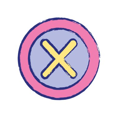 hatalı sembol simge mobil işareti illüstrasyon vektör