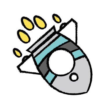 gökada vektör çizim keşfetmek için roket teknoloji nesne