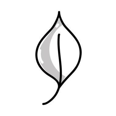 siluet güzel organik leaf bitki, vektör çizim tasarım