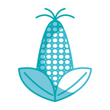 siluet lezzetli ve sağlıklı Mısır vegan gıda vektör çizim