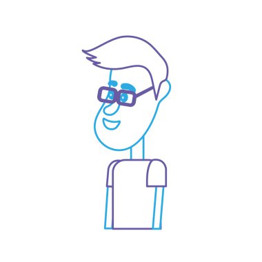 saç tasarım ve giyim vektör çizim satırı şirin adamla