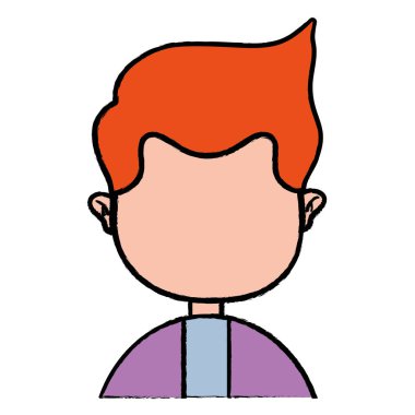 gömlek ve saç tasarım vektör çizim ile iyi adam