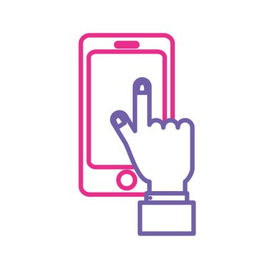 adam el vektör çizim siluet smartphone teknoloji iletişim