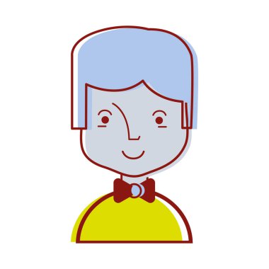 Avatar karikatür genç yakışıklı adam, vektör çizim