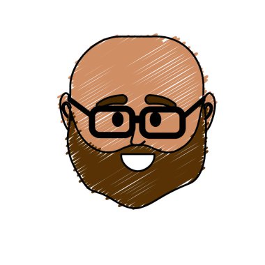 Avatar adam başına sosyal Kullanıcı vektör çizim