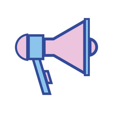 konuşmak için öğe megafon ve ileti vektör çizim dedi