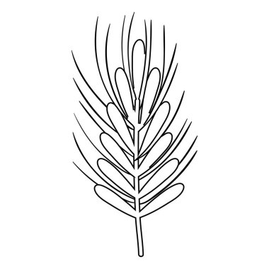 siluet sağlıklı buğday organ bitki besleyici, vektör çizim