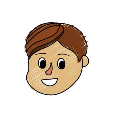 Avatar çocuk kafa saç modeli tasarımı ile illüstrasyon vektör
