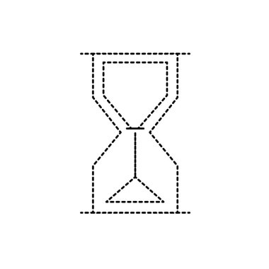 zaman vektör çizim bilmek noktalı şekli kum saati nesne tasarımı