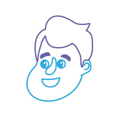 satır avatar adam yüz saç modeli tasarım vektör çizim ile