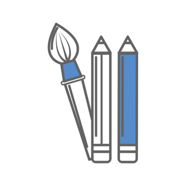 kalemler ve sanat boya fırçası Aracı, vektör çizim