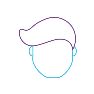 Avatar adam kafa saç modeli tasarım vektör çizim ile satır