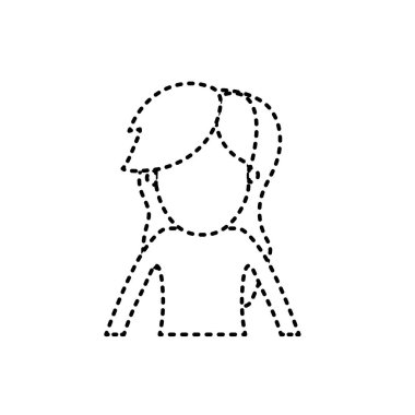 noktalı şekli kadın saç tasarım ve giyim vektör çizim ile