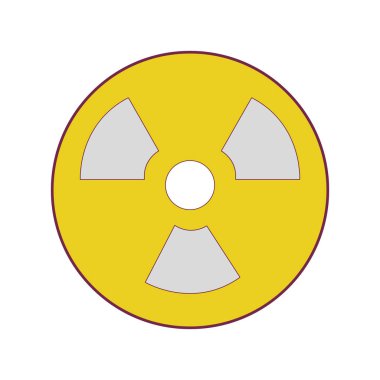 radyasyon sembolü için tehlikeli ve ekoloji kirlenme vektör çizim