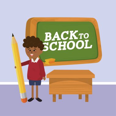 çocuk öğrenci Danışma ve kalem kap vektör çizim ile