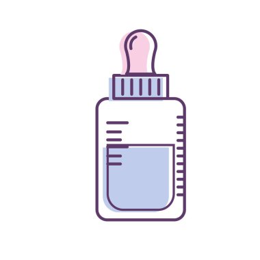 sağlıklı süt simge vektör çizim ile besleyen şişe