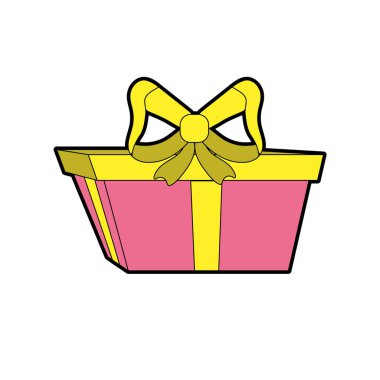 Mevcut hediye ile şerit yay süsleme tasarlamak vektör