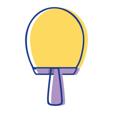 Masa Tenisi oyun oyunu, vektör çizim için raket