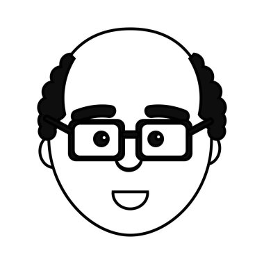 Şekil mutlu adam yüz ifadesi, vektör çizim ile