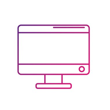 çizgi elektronik bilgisayar teknolojisi ile veritabanı bilgi vektör illustraton