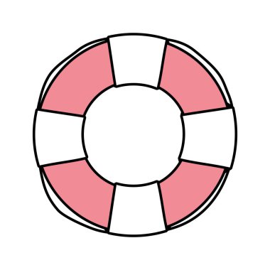 Güvenlik acil vektör çizim nesnesine hayat şamandıra