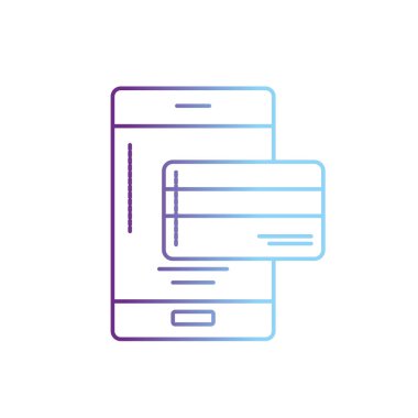 satır smartphone teknoloji elektronik kredi kartı vektör çizim ile