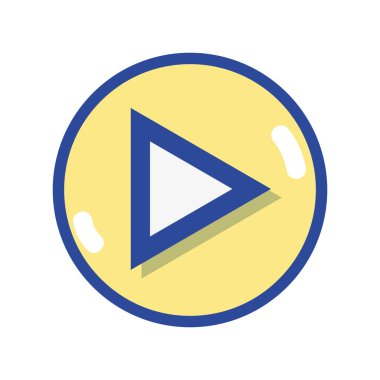 Film vektör çizim oynamak için video kitle iletişim araçları sembolü
