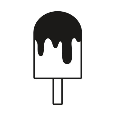 kontur lezzetli ve serinletici buz polly yaz gün vektör resim.