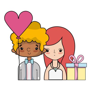 Güzellik Saç modeli tasarım vektör çizim ile evli