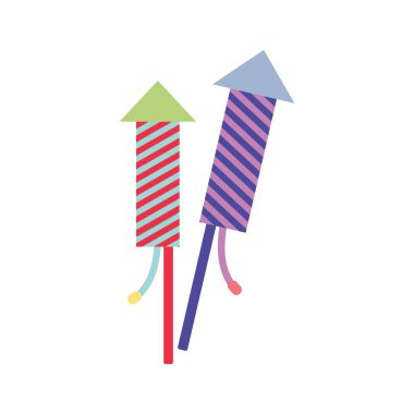 especial kutlamak için havai fişek ve gelenek olay vektör çizim