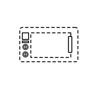 noktalı şekil teknoloji mutfak gereçler nesne vektör çizim mikrodalga