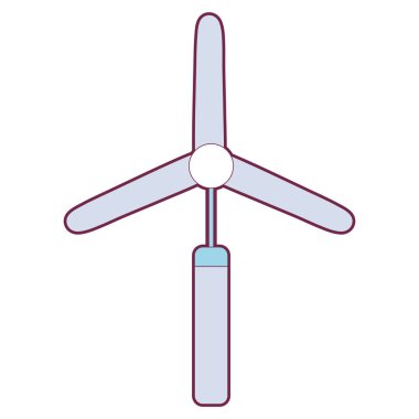 Sanayi windpower jeneratör ekoloji koruma vektör çizim için