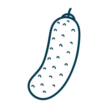 kontur sağlık salatalık sebze kutsal kişilerin resmi, vektör çizim tasarım