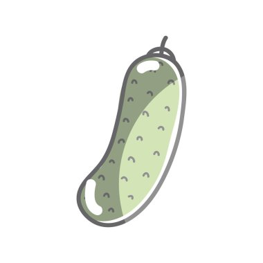 Sağlık salatalık sebze kutsal kişilerin resmi, vektör çizim tasarım