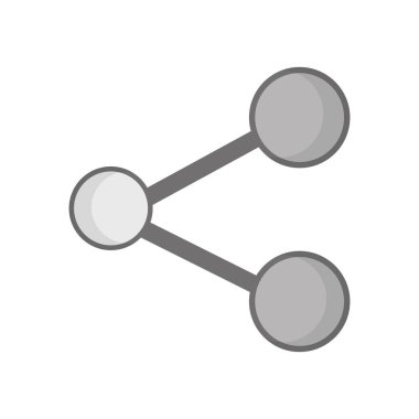 gri tonlamalı paylaşım sosyal medya monile simge vektör çizim