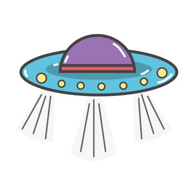 uzay roketi gökada gökyüzü yolculuğu, vektör çizim