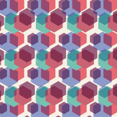 renk altıgen geometrik desen arka plan, vektör çizim