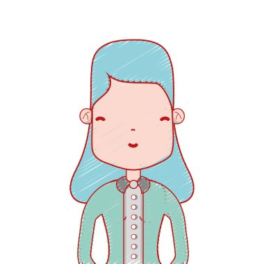 kadın haistyle ve rahat kıyafetler vektör çizim ile